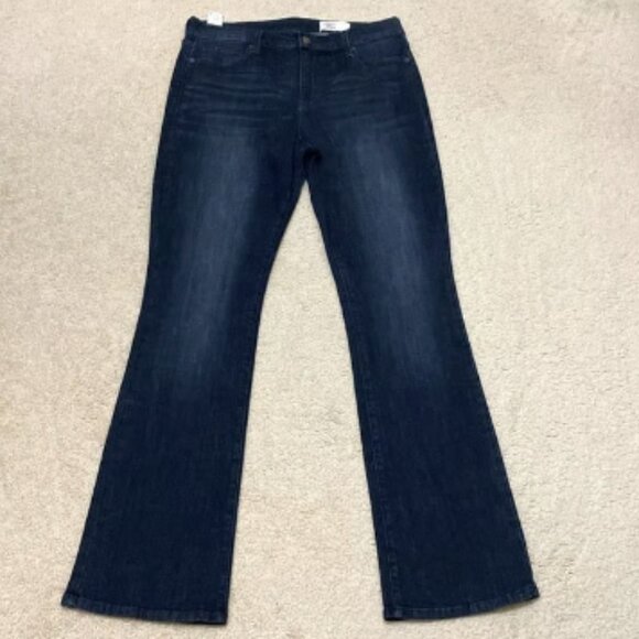 COSMIC BLUE LOVE Women's Dark Blue Bootcut Denim Jean Pants Size 31 - Picture 2 of 10